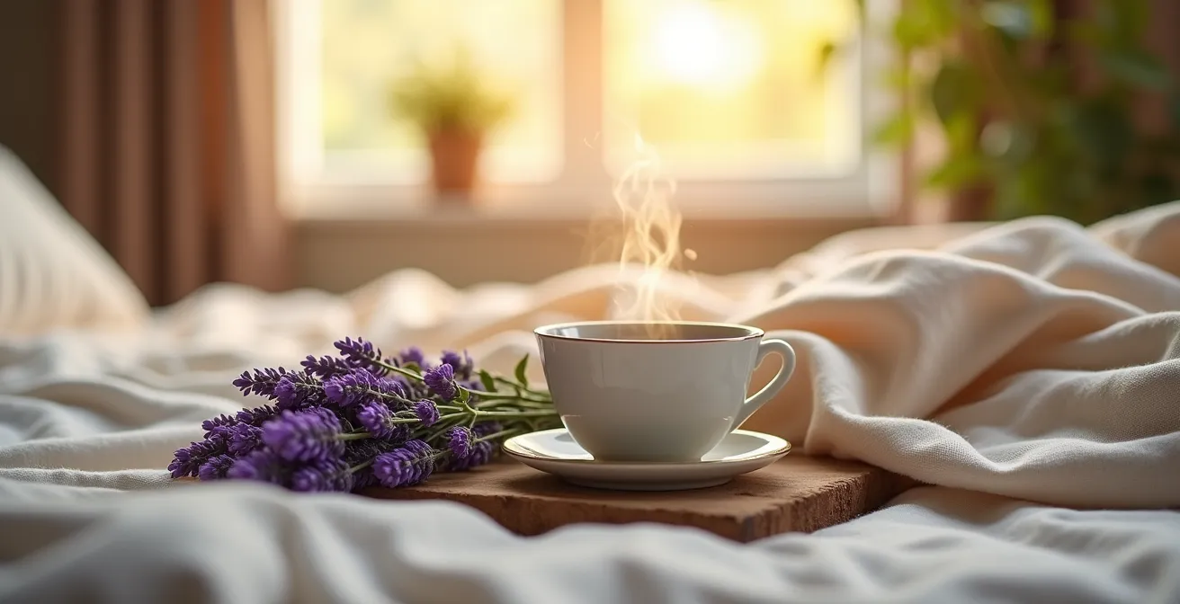 Entspannende Abendroutine mit natürlichen Elementen für besseren Schlaf