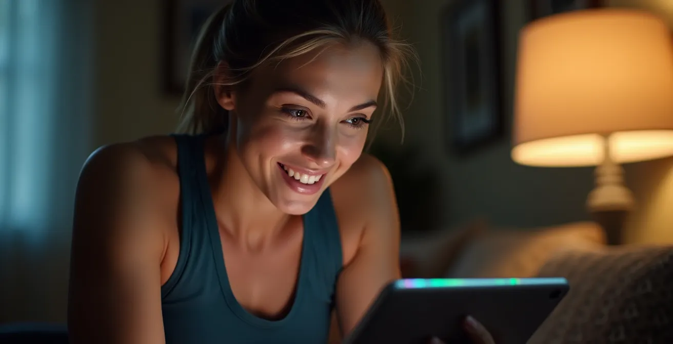 Athlet bei der strukturierten Wochenanalyse seiner Trainingsdaten