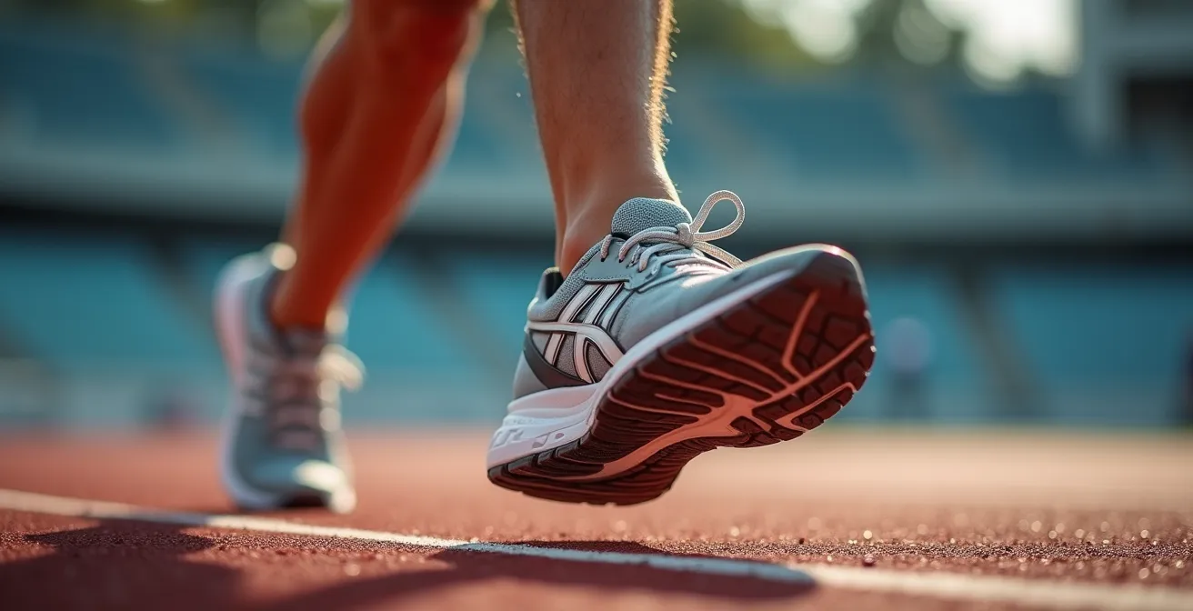 Makroaufnahme der optimalen Gelenkwinkel beim Laufen