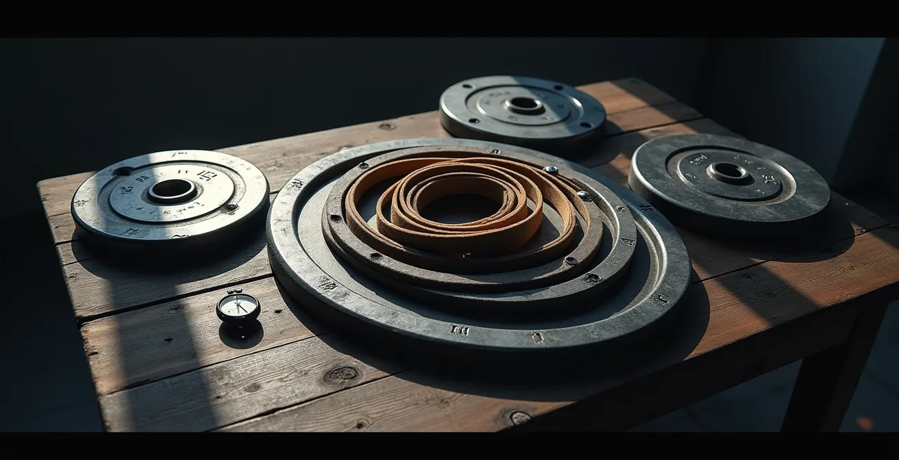 Visualisierung der drei Trainingszyklen mit Kalenderelementen und Intensitätsphasen