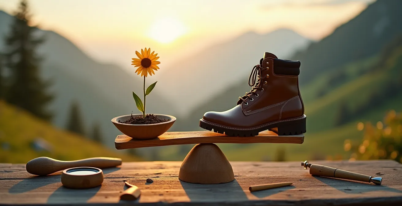 Visuelle Darstellung der Bewertungskriterien für nachhaltigen Sporttourismus