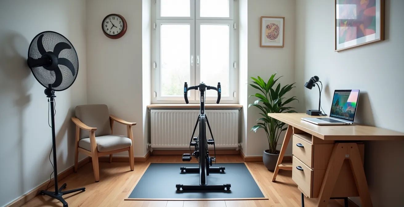 Komplettes Indoor-Zwift-Setup mit allen notwendigen Komponenten für 1200 Euro Budget