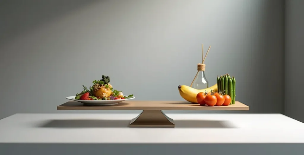 Symbolische Darstellung der Balance zwischen Premium-Erlebnissen und Standard-Lösungen bei Events Symbolische Darstellung der Balance zwischen Premium-Erlebnissen und Standard-Lösungen bei Events
